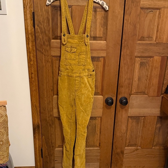 Free People Pants - Free People Mustard Yellow Corduroy Overalls Jumpsuit